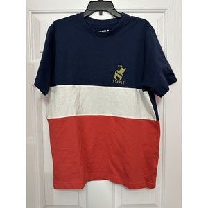 Staple Pigeon Brand Olympics Red White Blue Color Block T Shirt Size Medium NEW